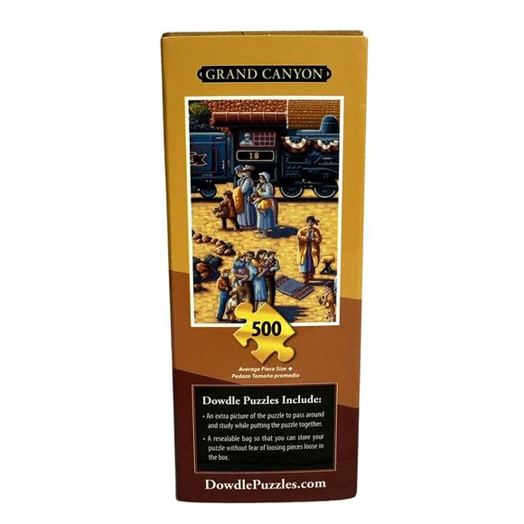 Grand Canyon Jigsaw Puzzle New 500 Piece Dowdle Folk Art 16 x 20 New In Box - Picture 4 of 5